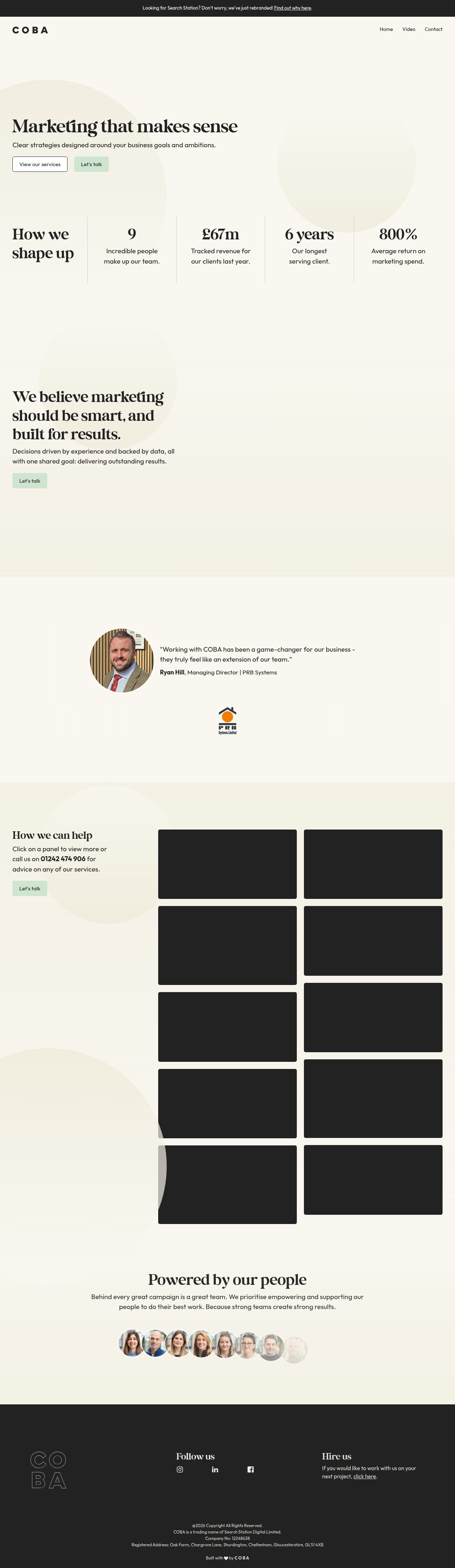 COBA Digital Marketing Agency's site as it was sampled