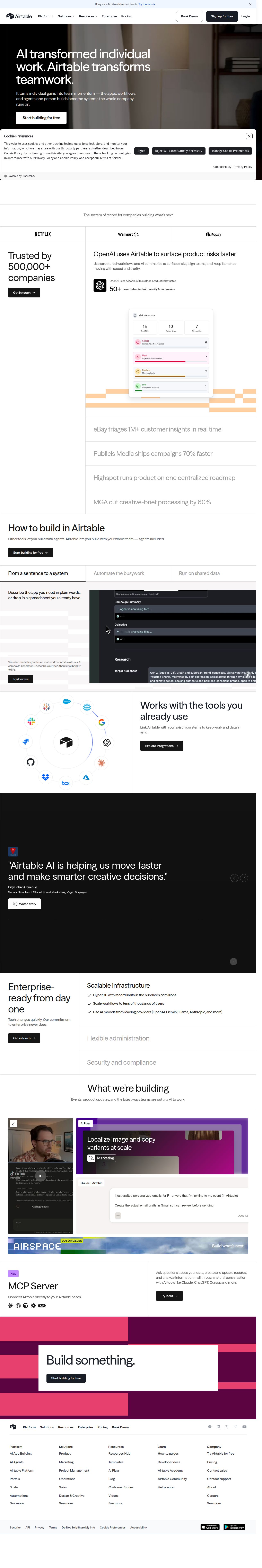 Airtable's site as it was sampled