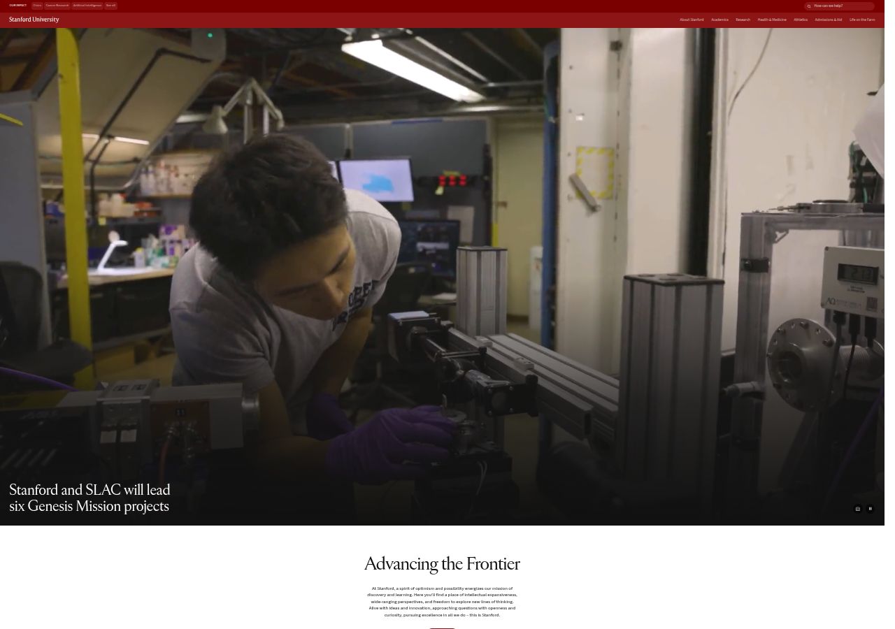 Stanford University's site as it was sampled