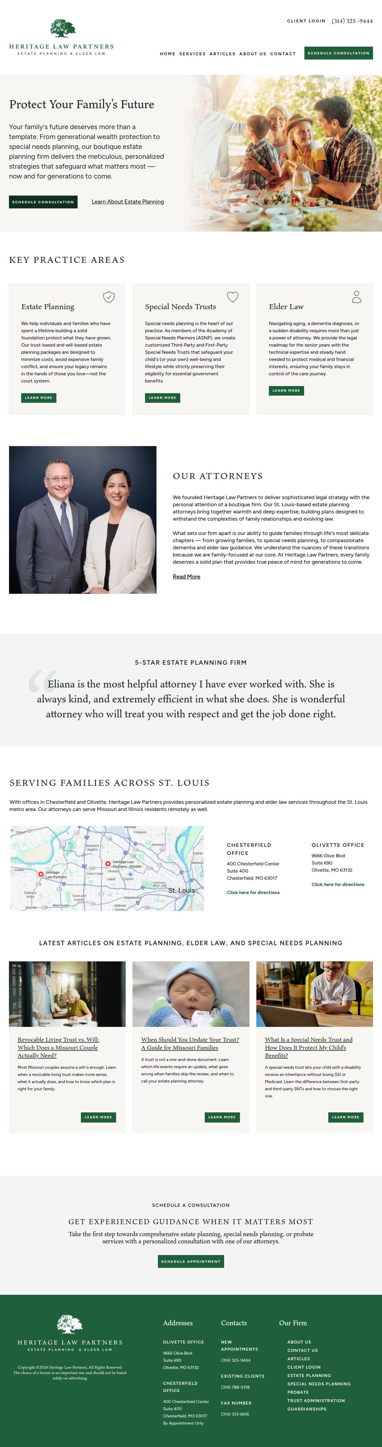 Estate Planning Attorneys in St. Louis's site as it was sampled