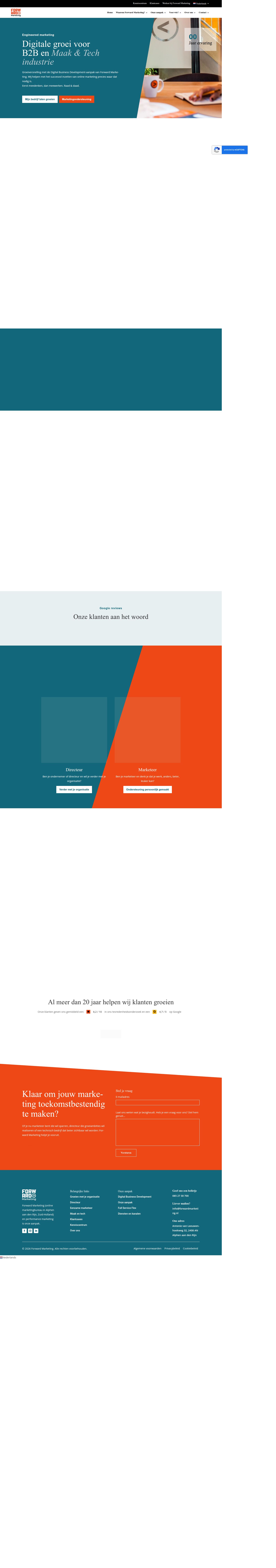 Forward Marketing Staging's site as it was sampled