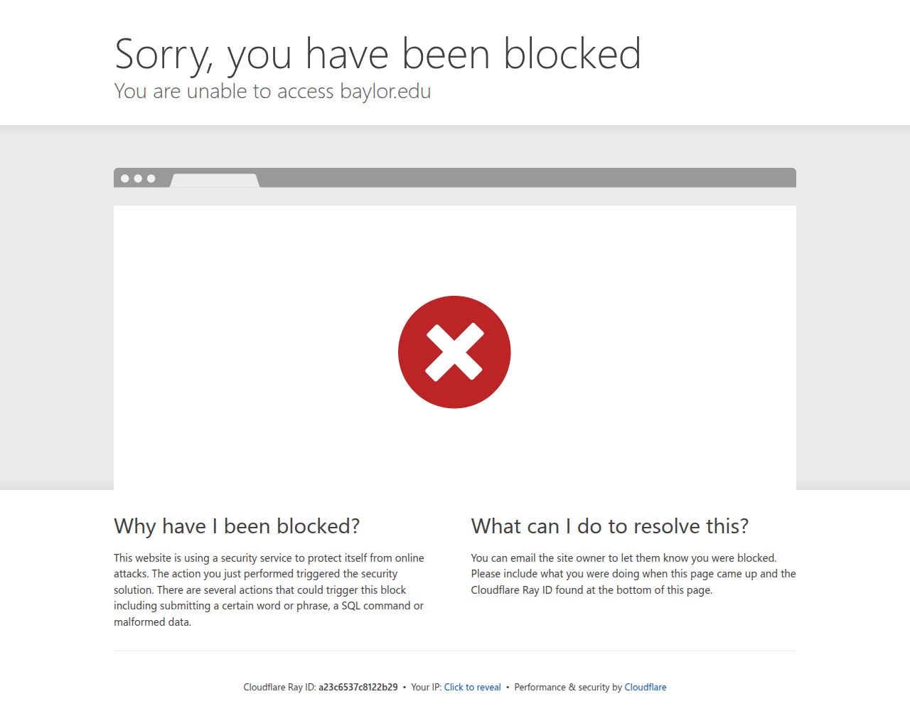 Baylor University's site as it was sampled