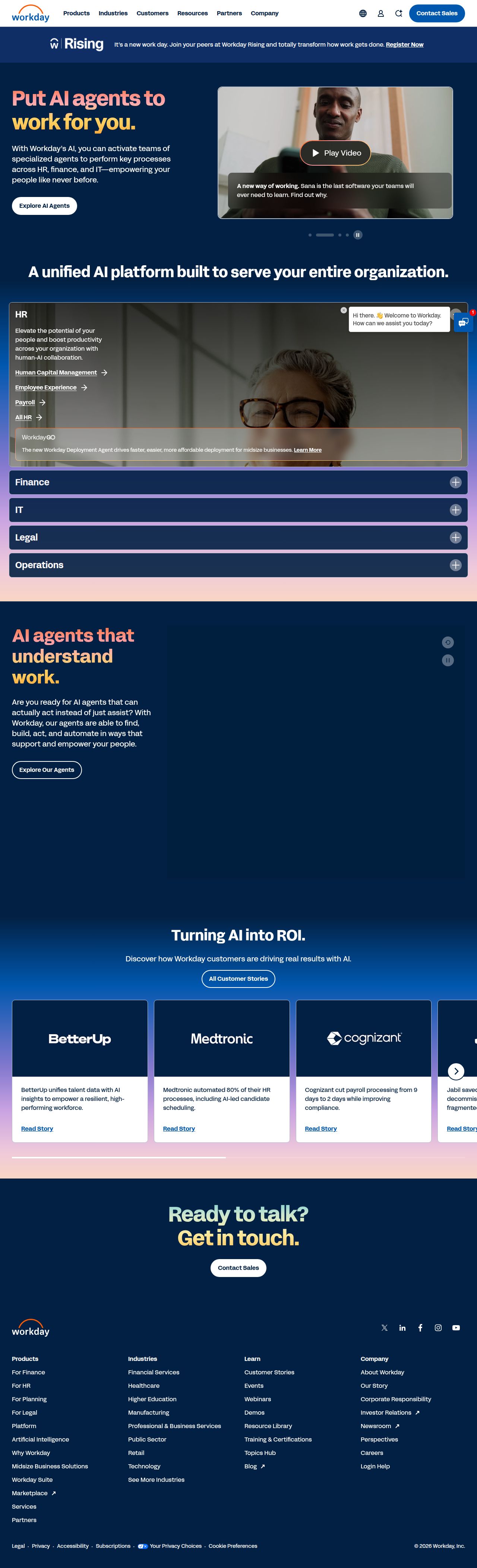 The Enterprise AI Platform for HR, Finance, and IT's site as it was sampled