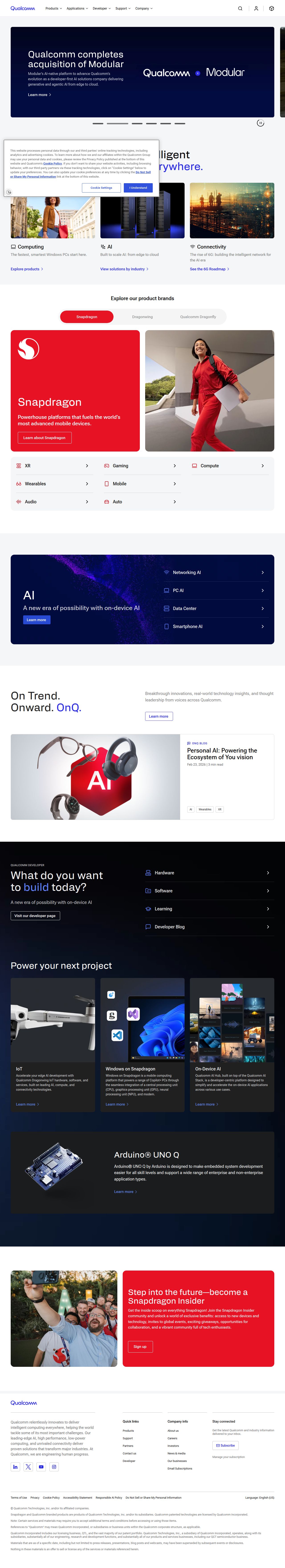 Qualcomm: Intelligent Computing Everywhere's site as it was sampled