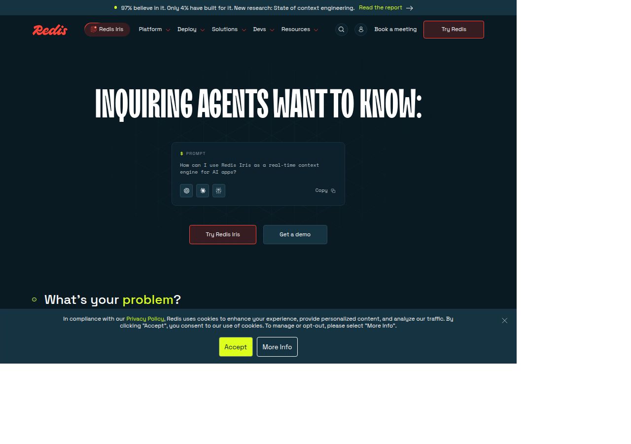 Redis's site as it was sampled