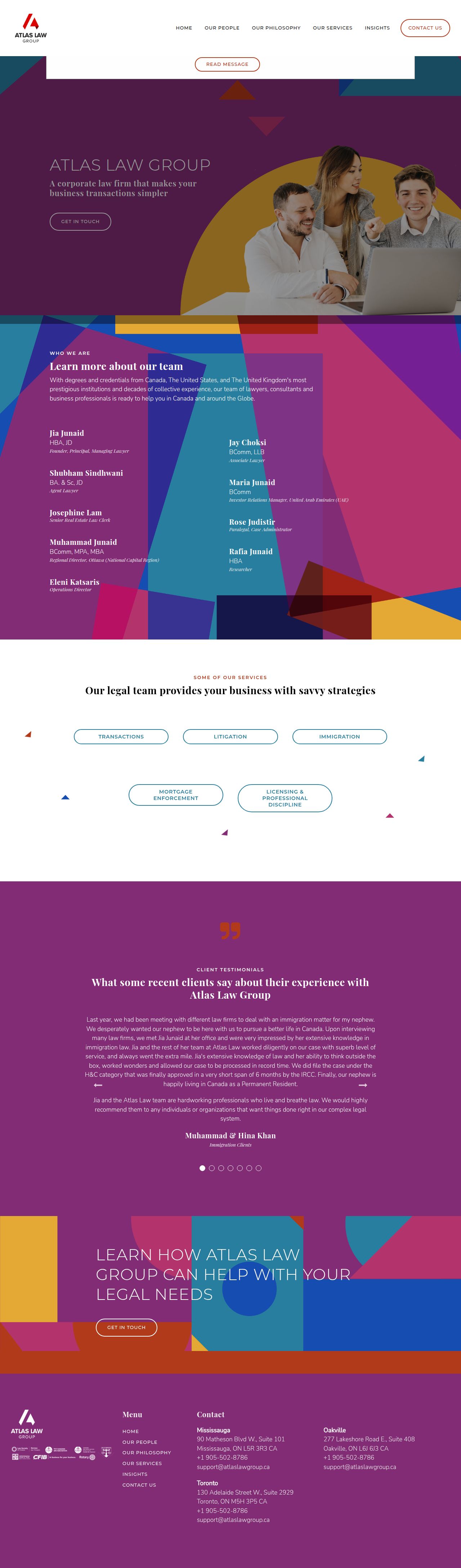 Atlas Law Group's site as it was sampled