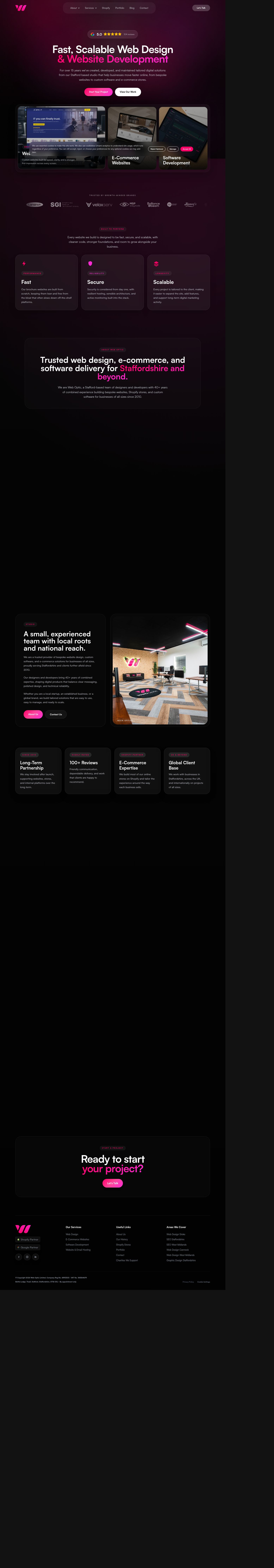 Web Optic's site as it was sampled
