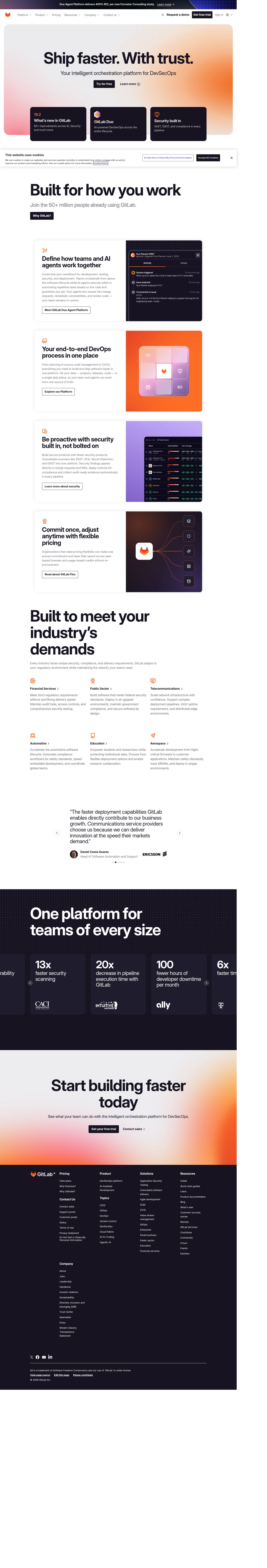 GitLab's site as it was sampled