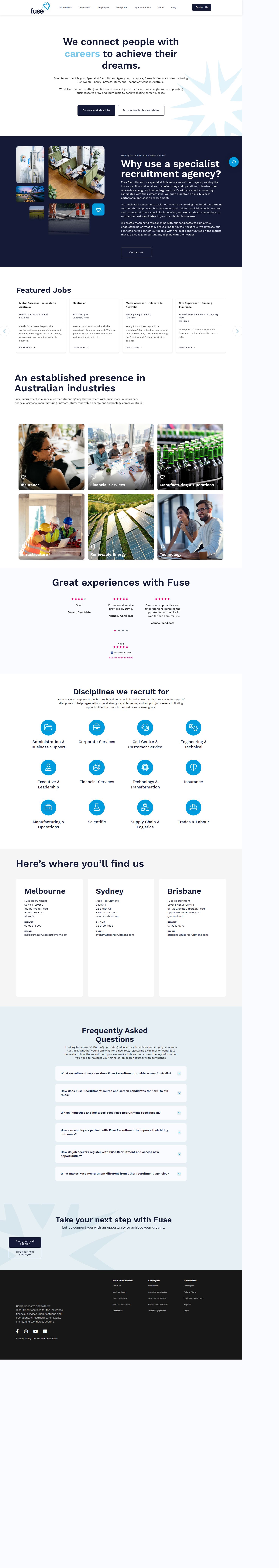Fuse Recruitment's site as it was sampled