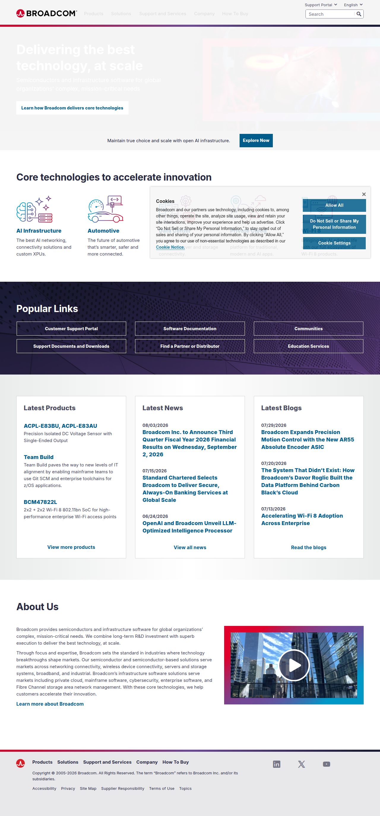 Broadcom Inc.'s site as it was sampled