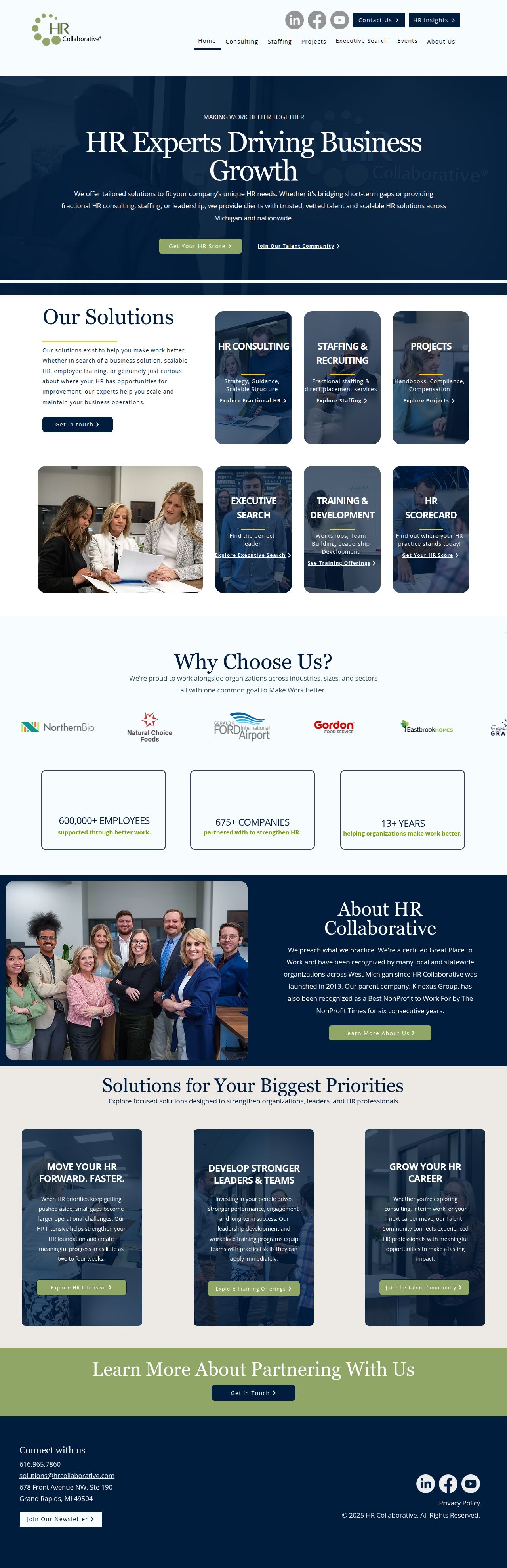 HR Collaborative's site as it was sampled