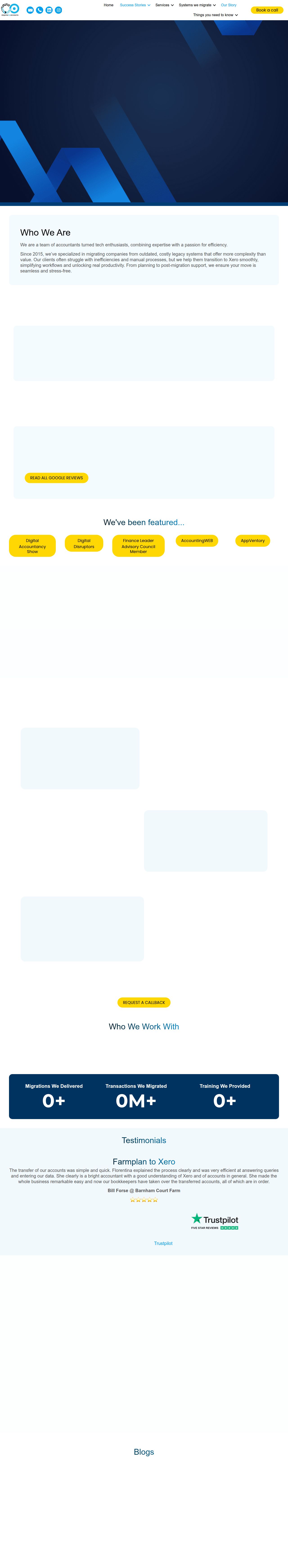 Migrate My Accounts's site as it was sampled