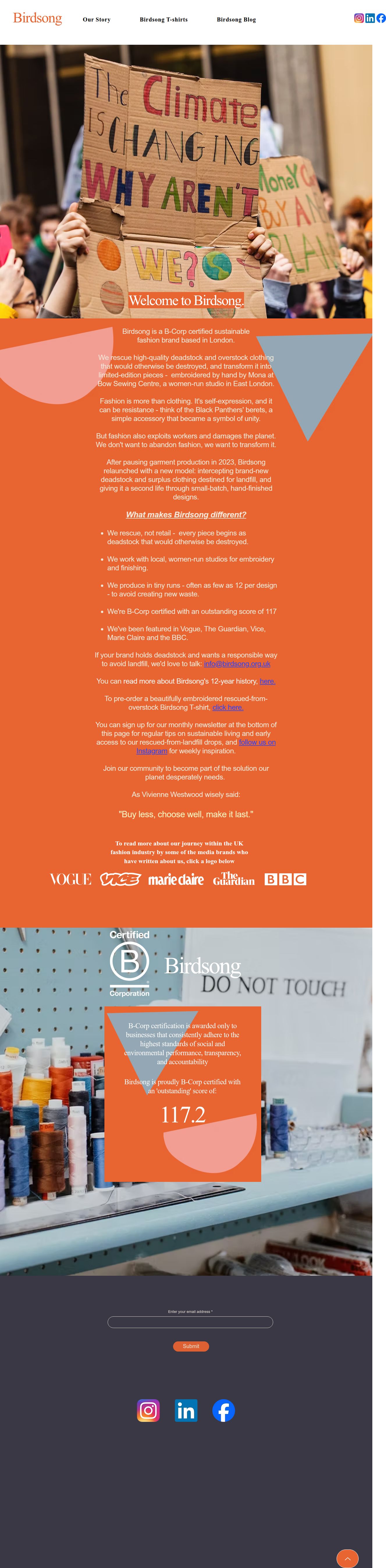 Birdsong's site as it was sampled