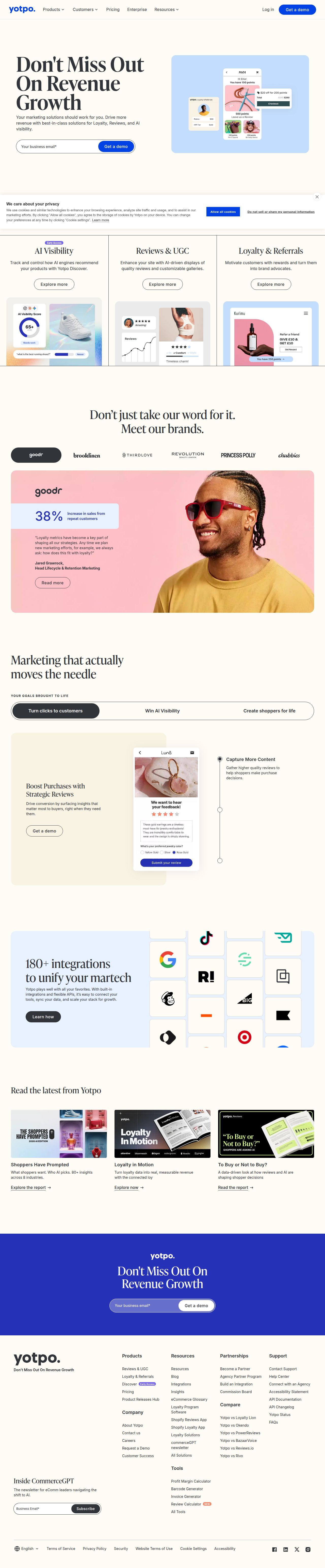Yotpo's site as it was sampled