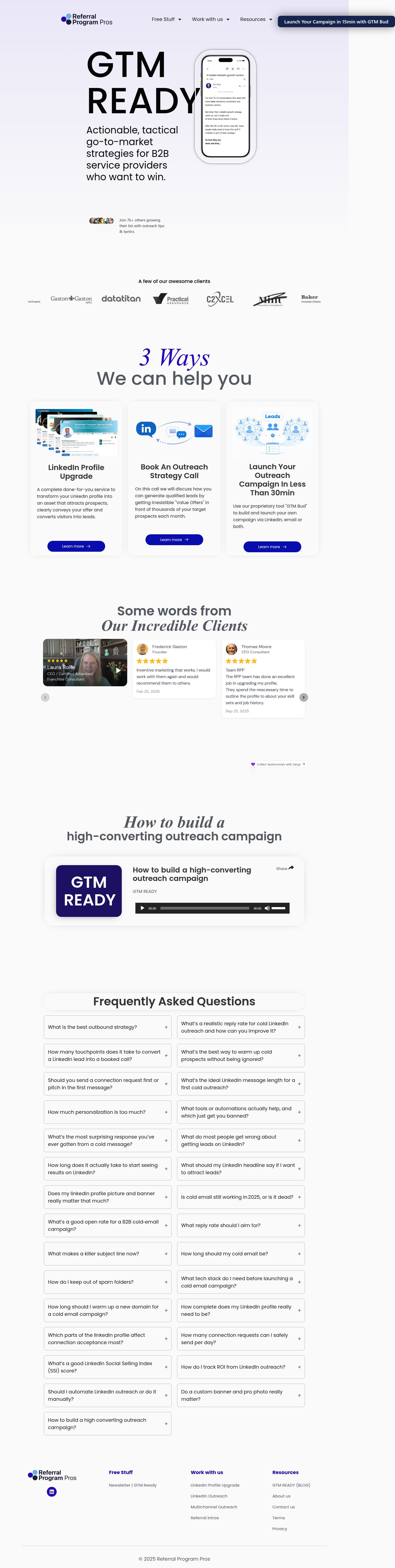 Referral Program Pros's site as it was sampled
