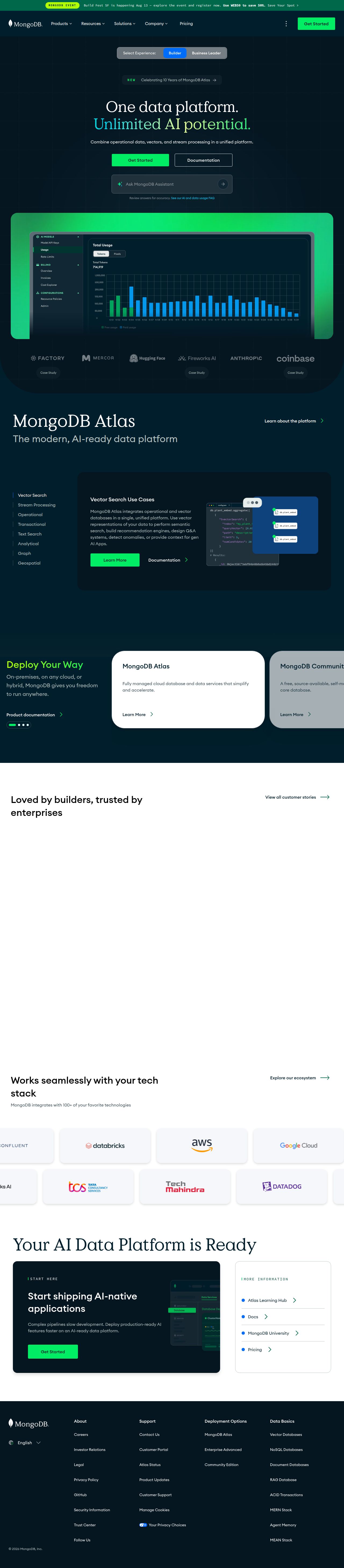 MongoDB's site as it was sampled