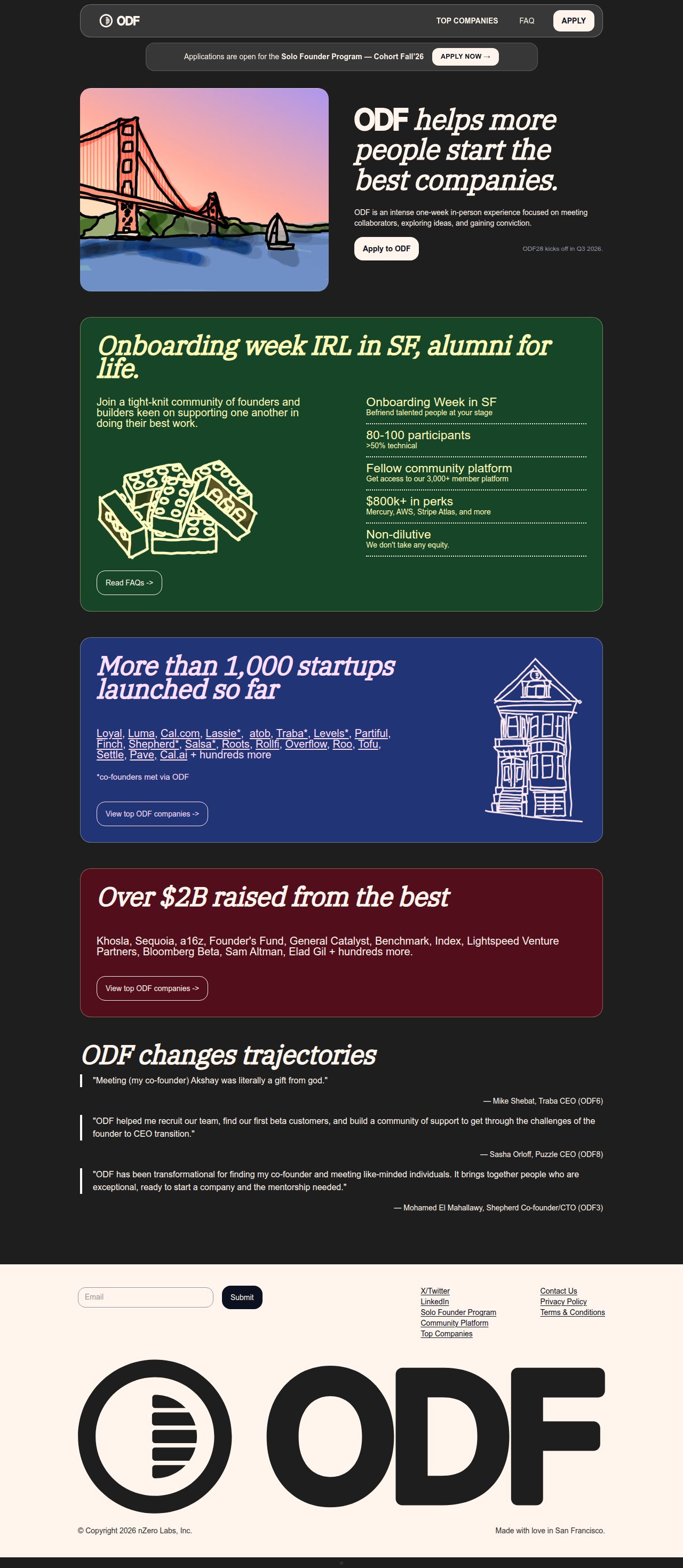 ODF's site as it was sampled