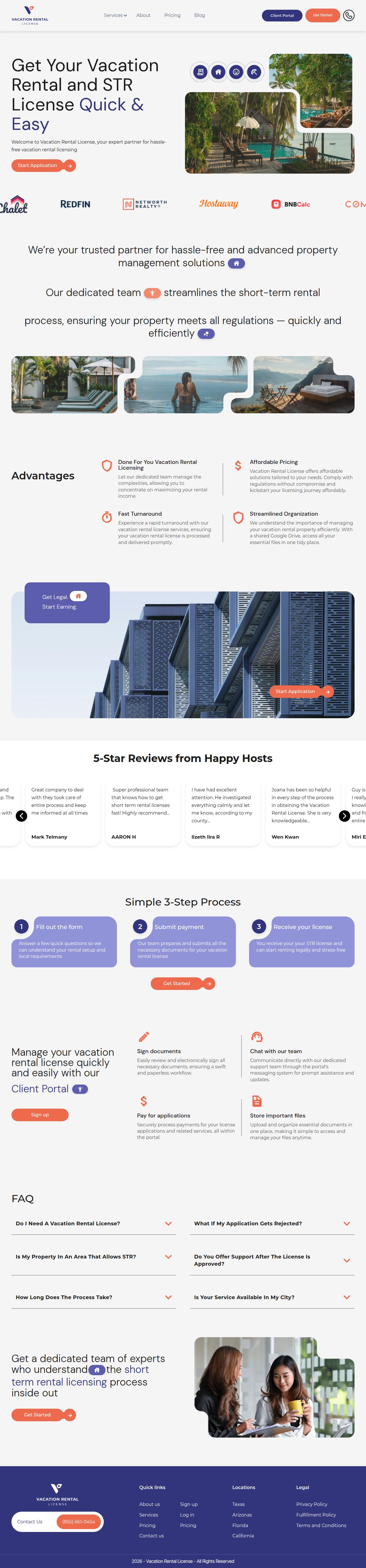 STR License Made Easy's site as it was sampled
