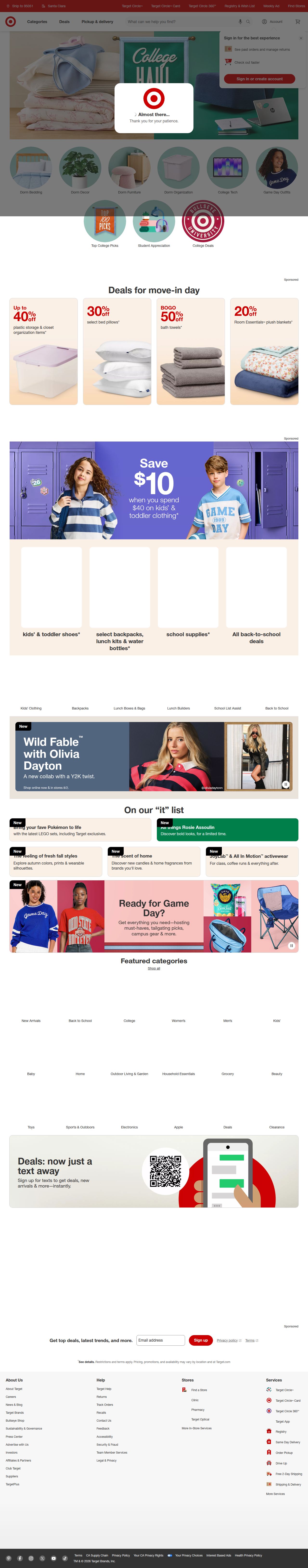 Target : Expect More. Pay Less.'s site as it was sampled