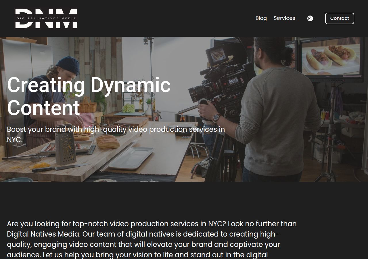 Digital Natives Media: Elevate Your Brand Story with Video's site as it was sampled