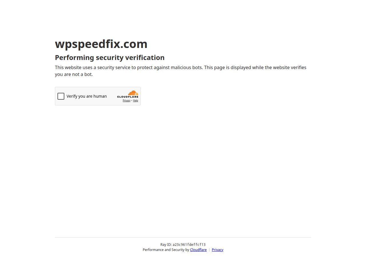 WP Speed Fix's site as it was sampled