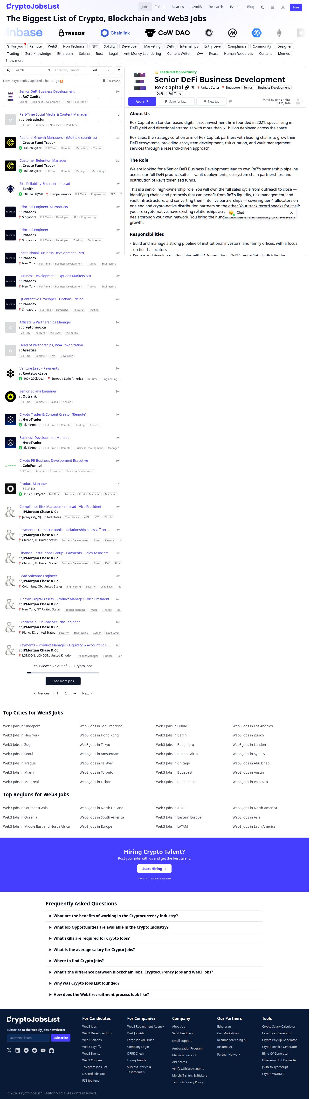 CryptoJobsList's site as it was sampled