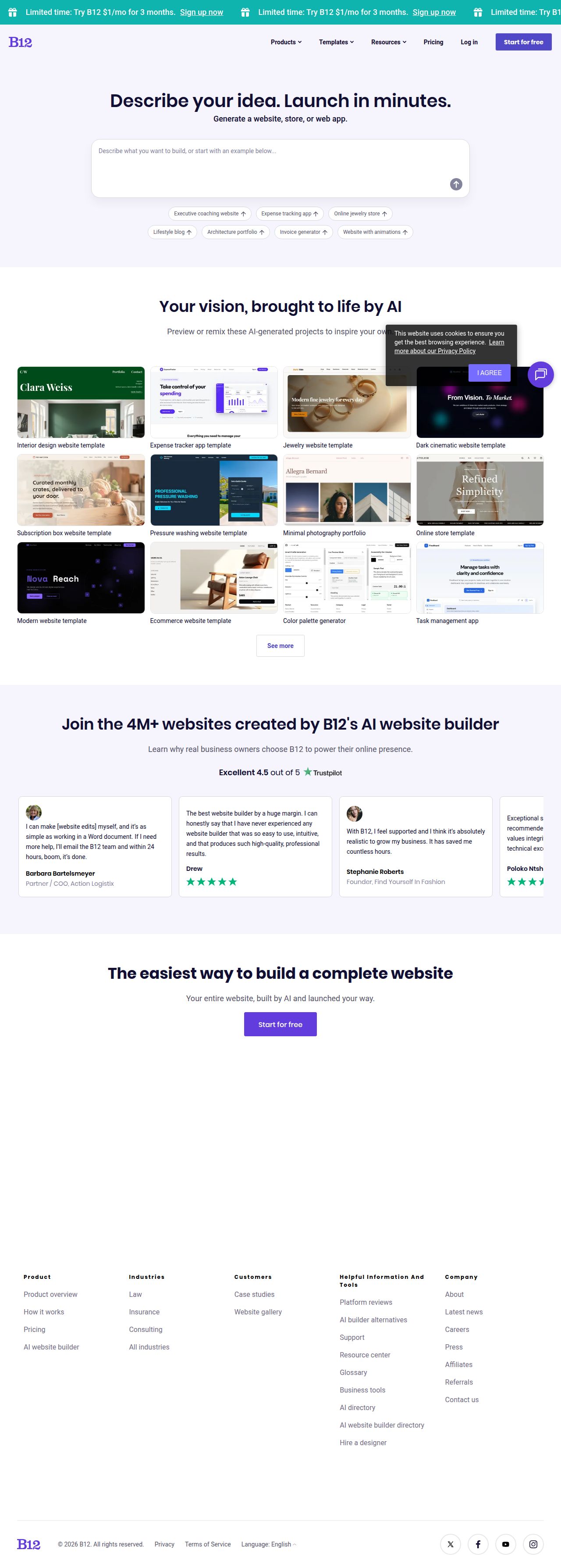 B12's site as it was sampled