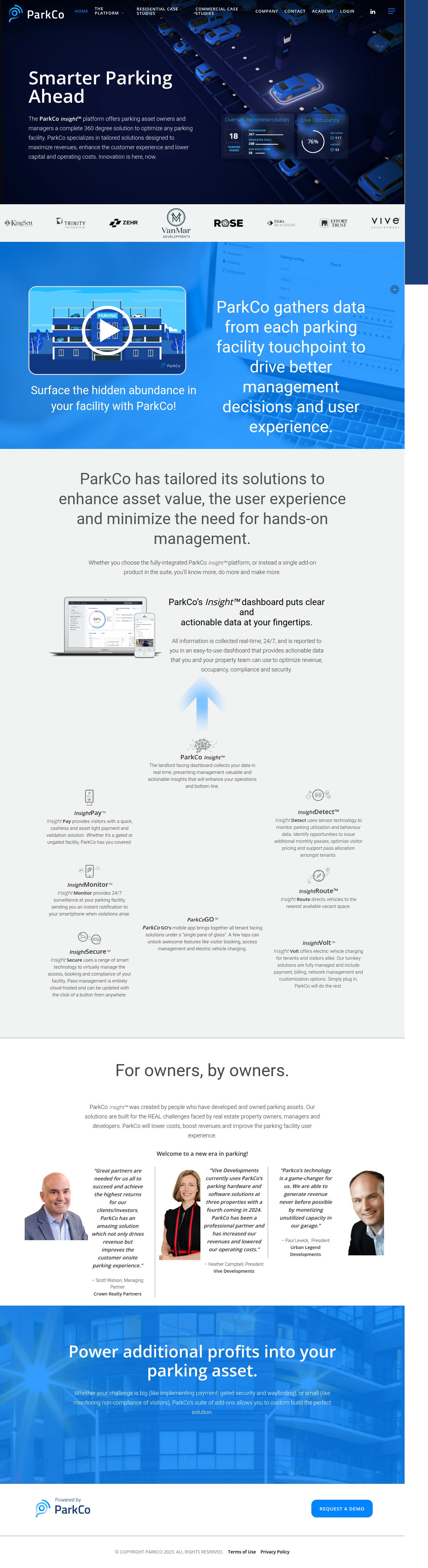 ParkCo's site as it was sampled