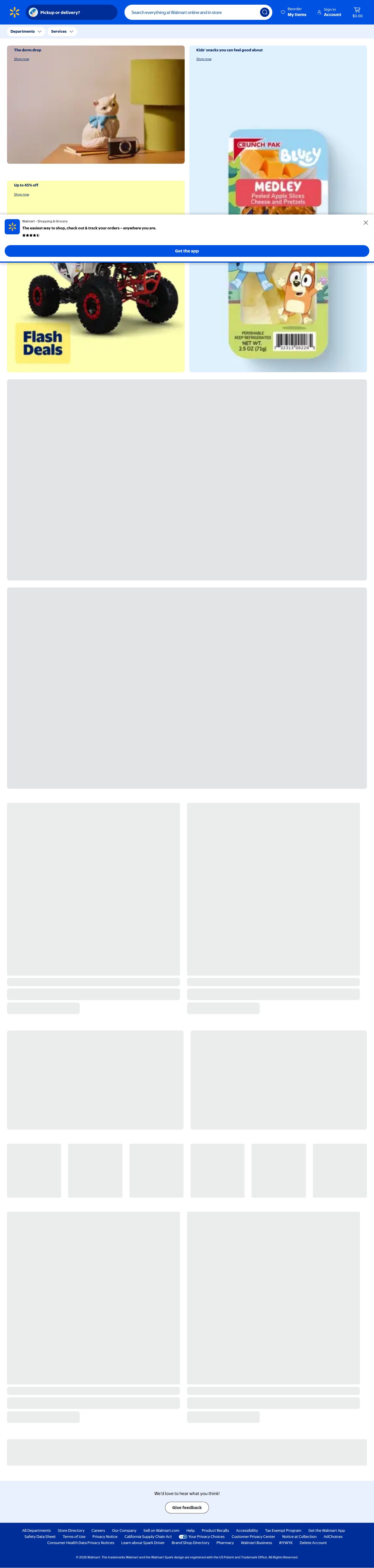 Walmart.com's site as it was sampled