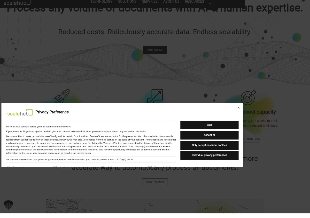 ScaleHub's site as it was sampled