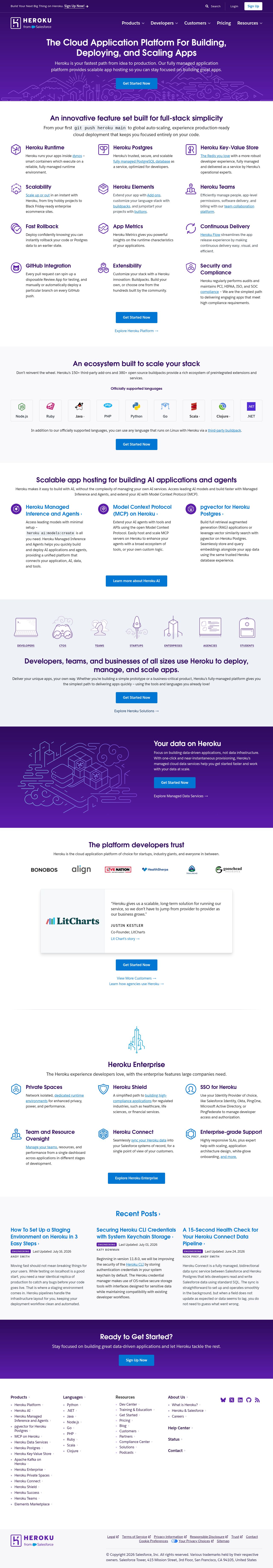 Heroku's site as it was sampled