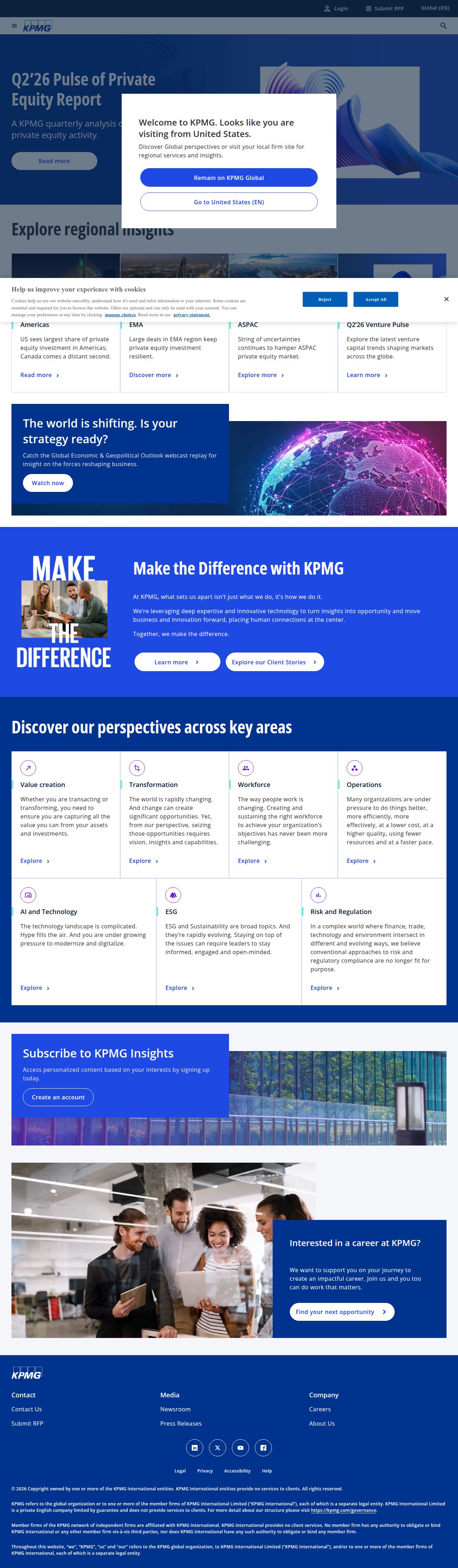 KPMG's site as it was sampled