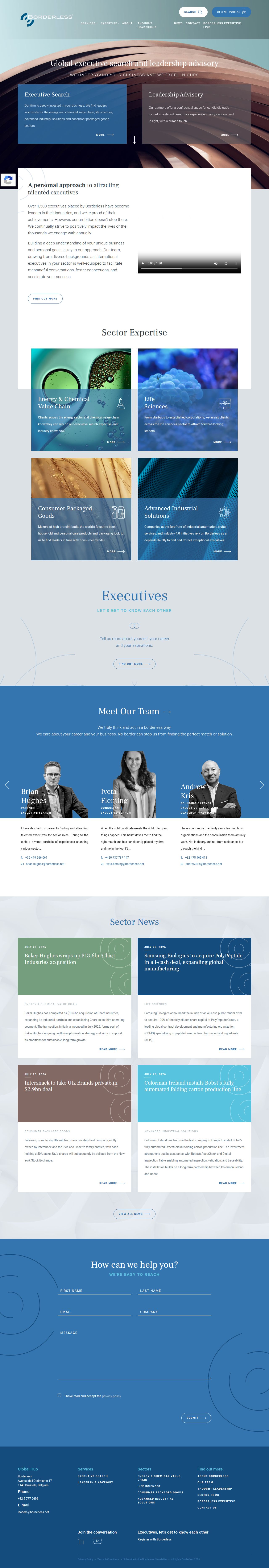 Borderless's site as it was sampled