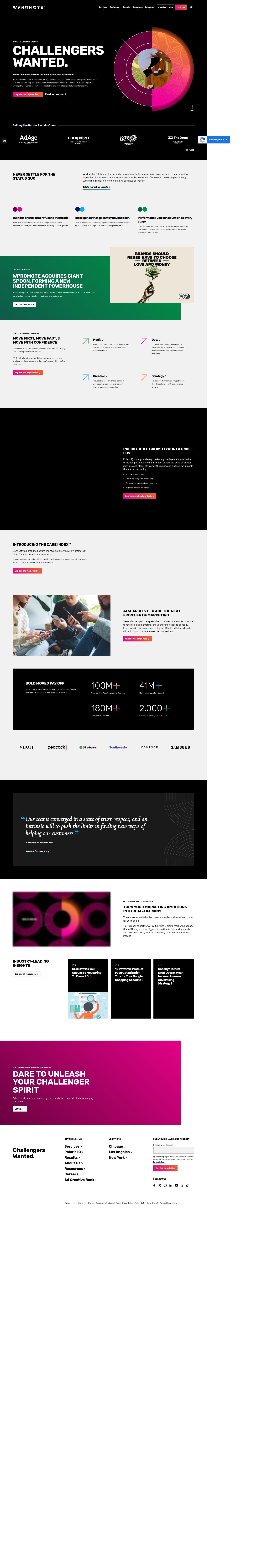 Digital Marketing Agency's site as it was sampled