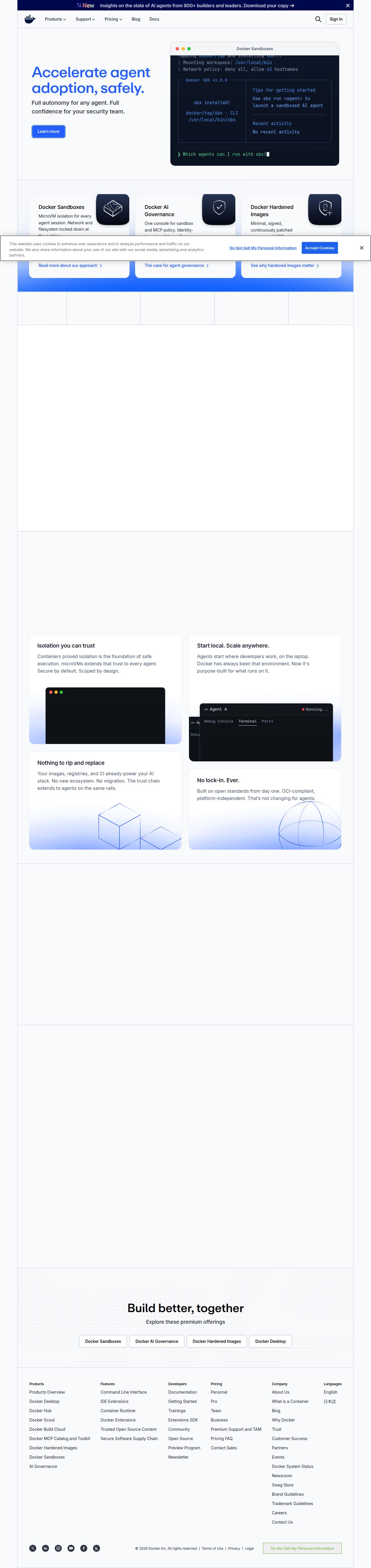 Docker's site as it was sampled