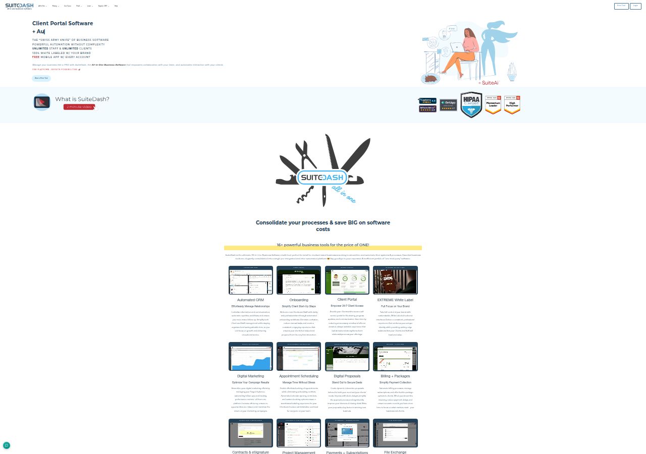 SuiteDash's site as it was sampled
