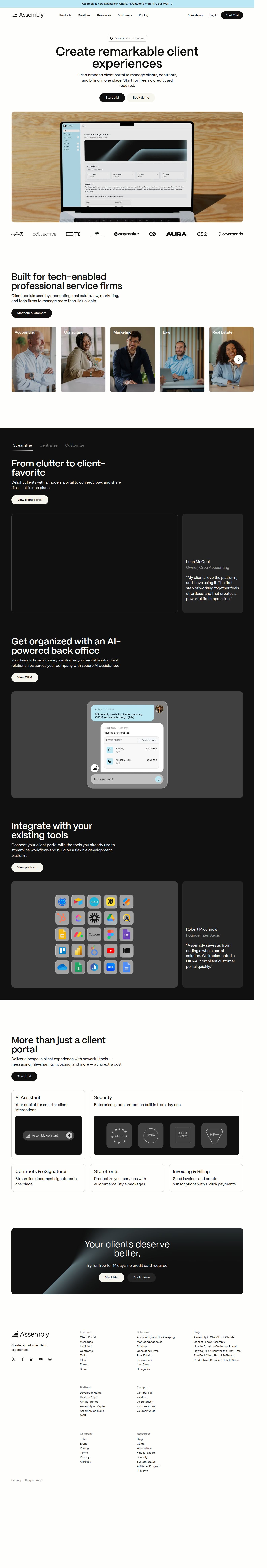 Assembly's site as it was sampled