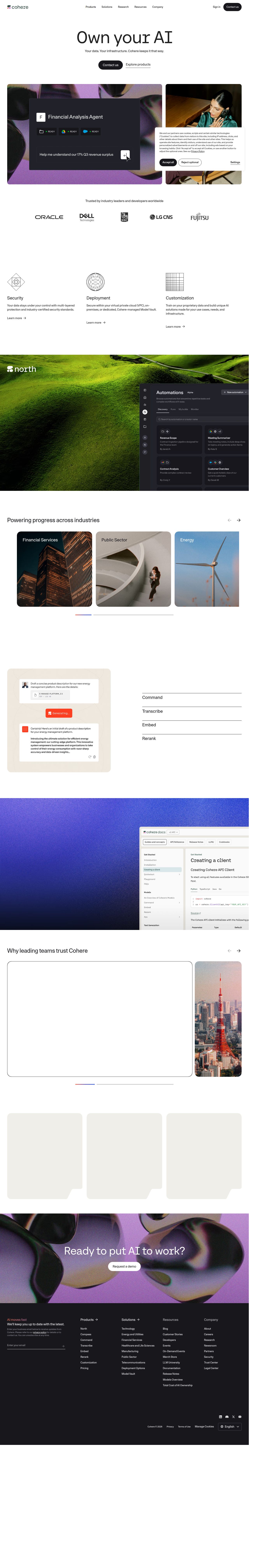 Cohere's site as it was sampled