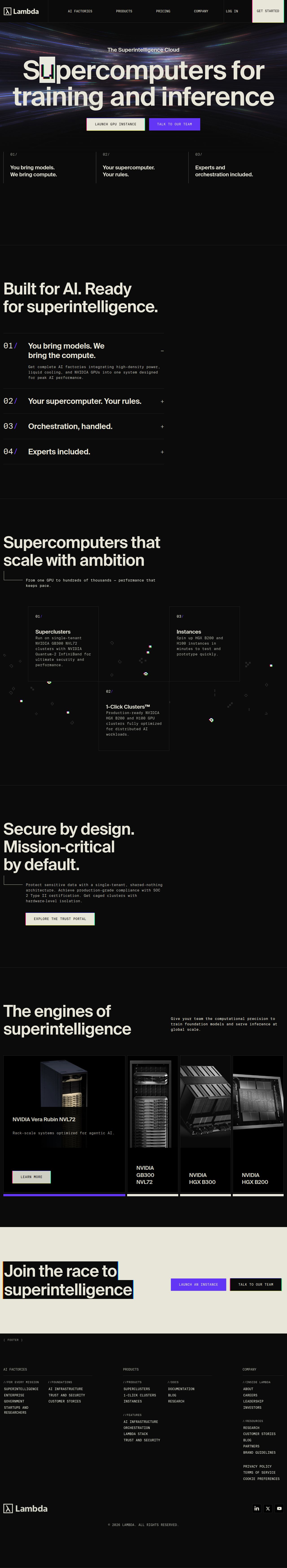 AI compute in the cloud's site as it was sampled