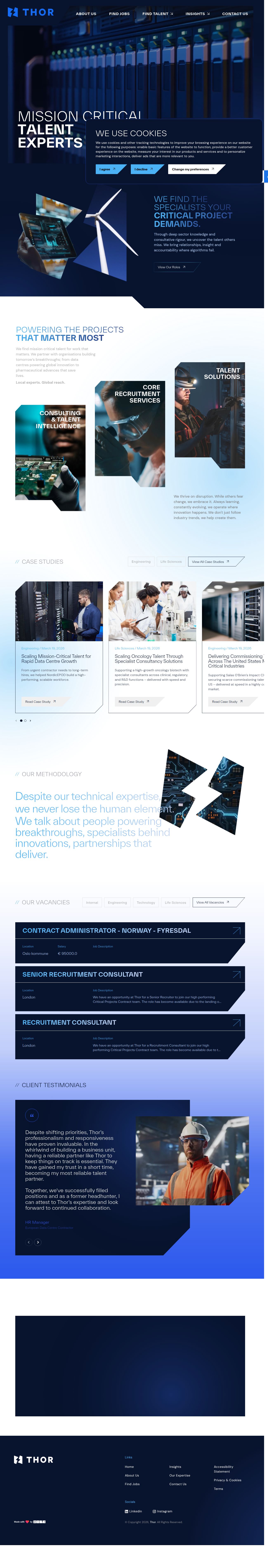 Thor-companies's site as it was sampled
