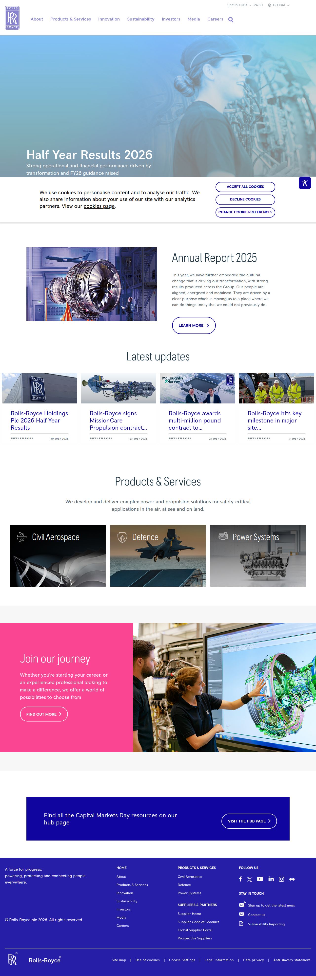 Rolls-Royce: Delivering complex power solutions's site as it was sampled