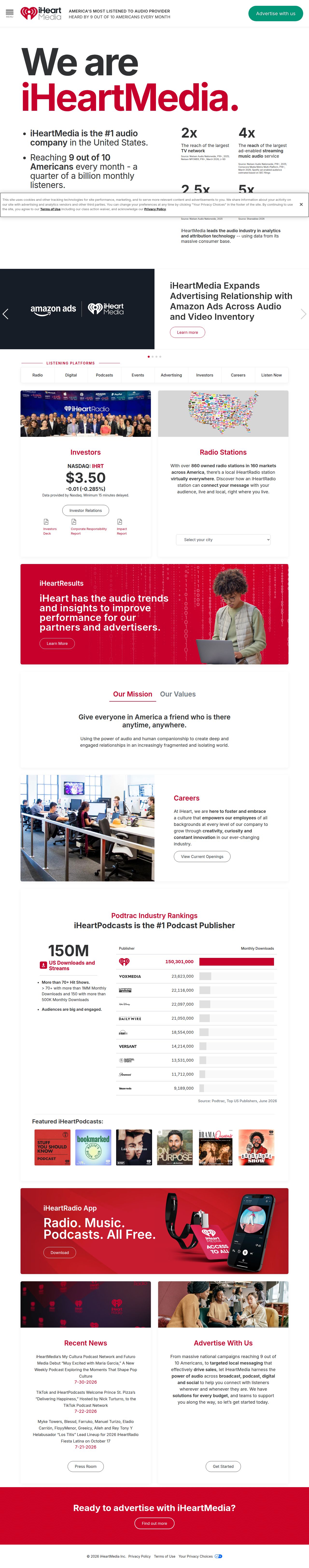 iHeartMedia, Inc.'s site as it was sampled