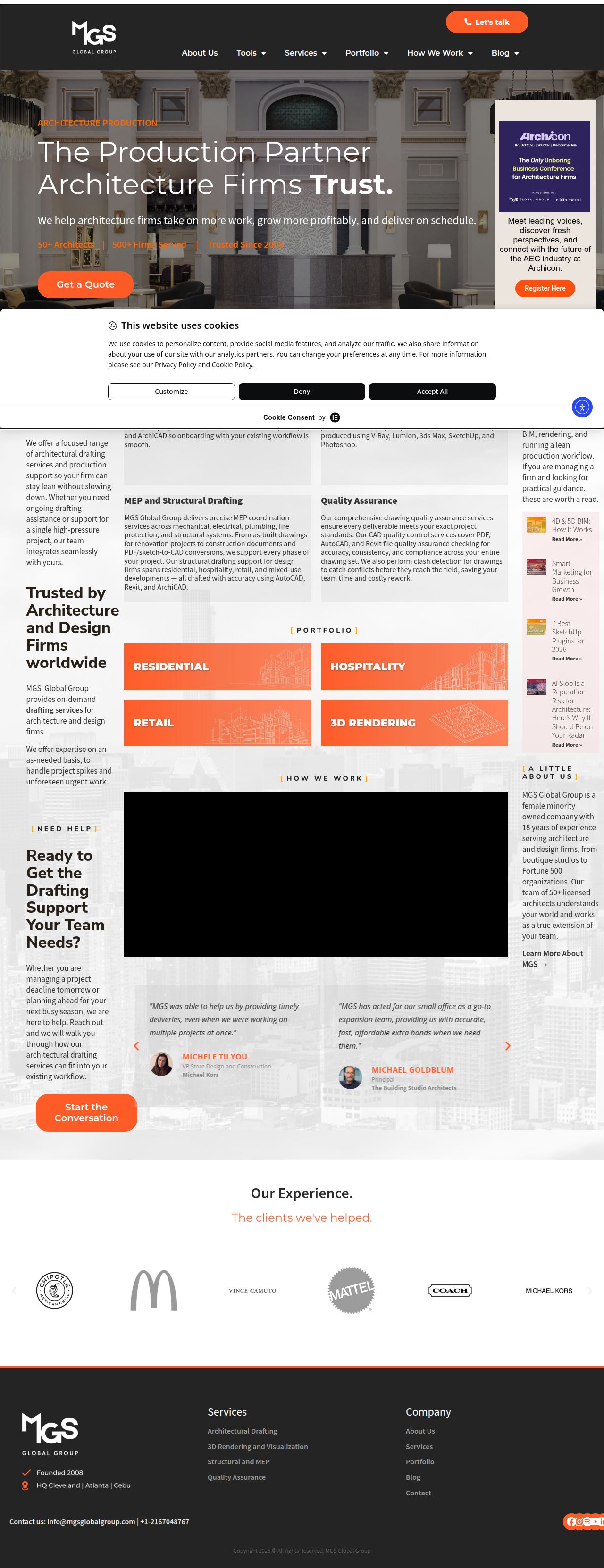 Architectural Drafting Services's site as it was sampled