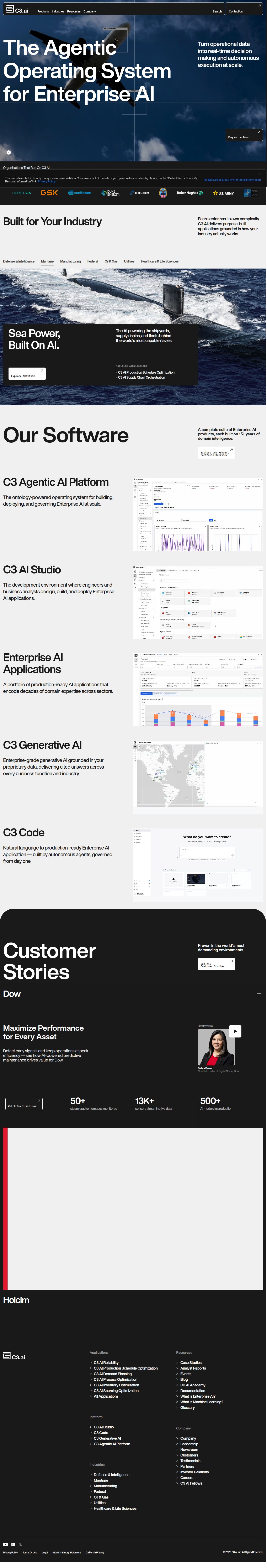 Leading Enterprise AI Software Provider's site as it was sampled