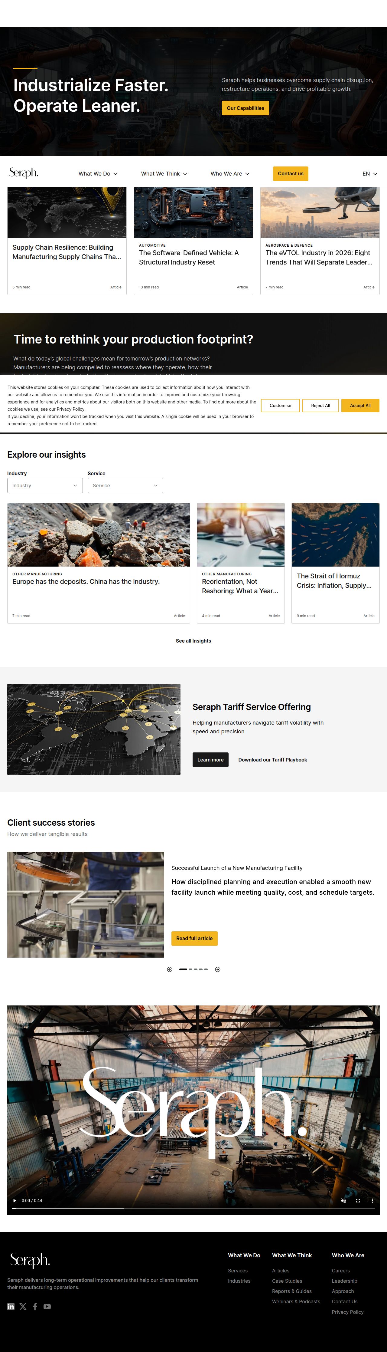 Seraph's site as it was sampled