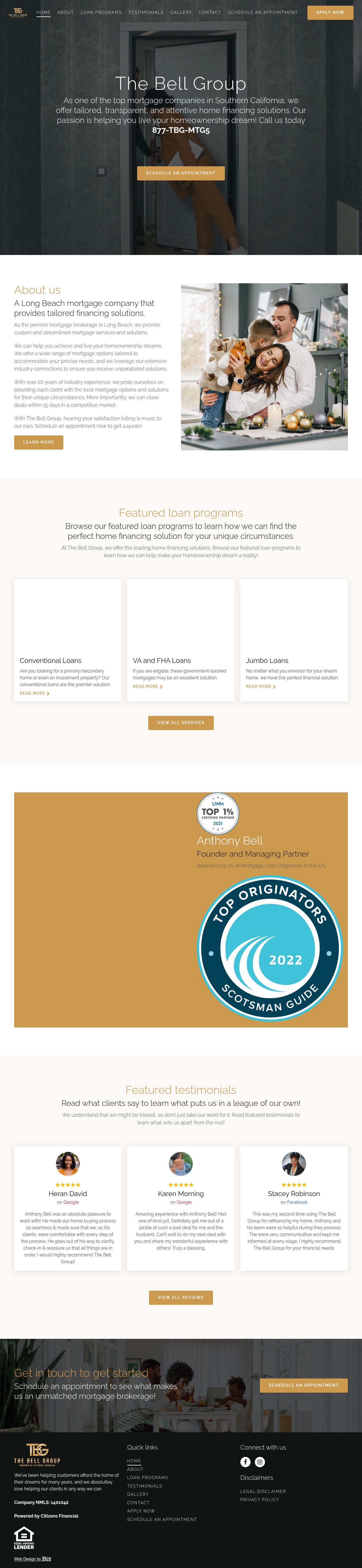 Best Mortgage Broker's site as it was sampled