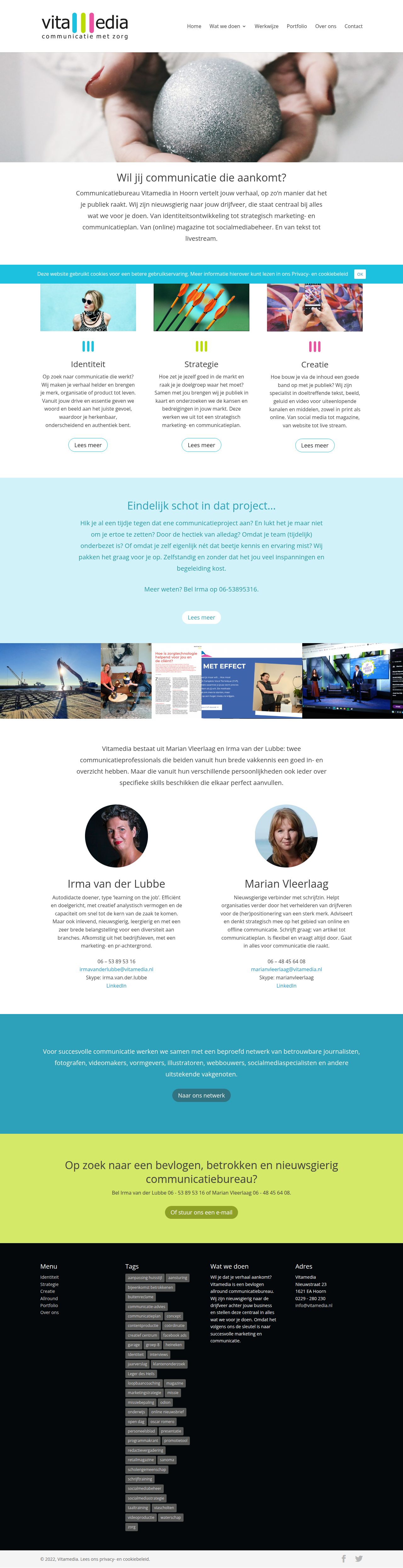 Vitamedia's site as it was sampled
