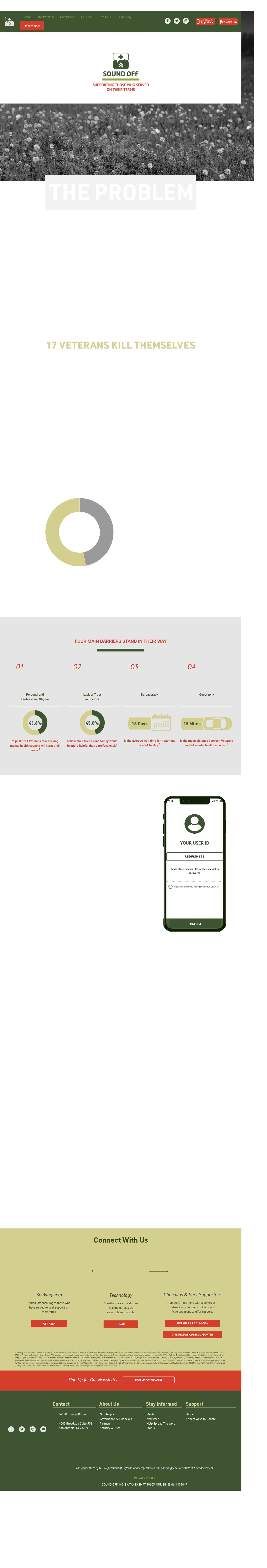 Sound Off's site as it was sampled