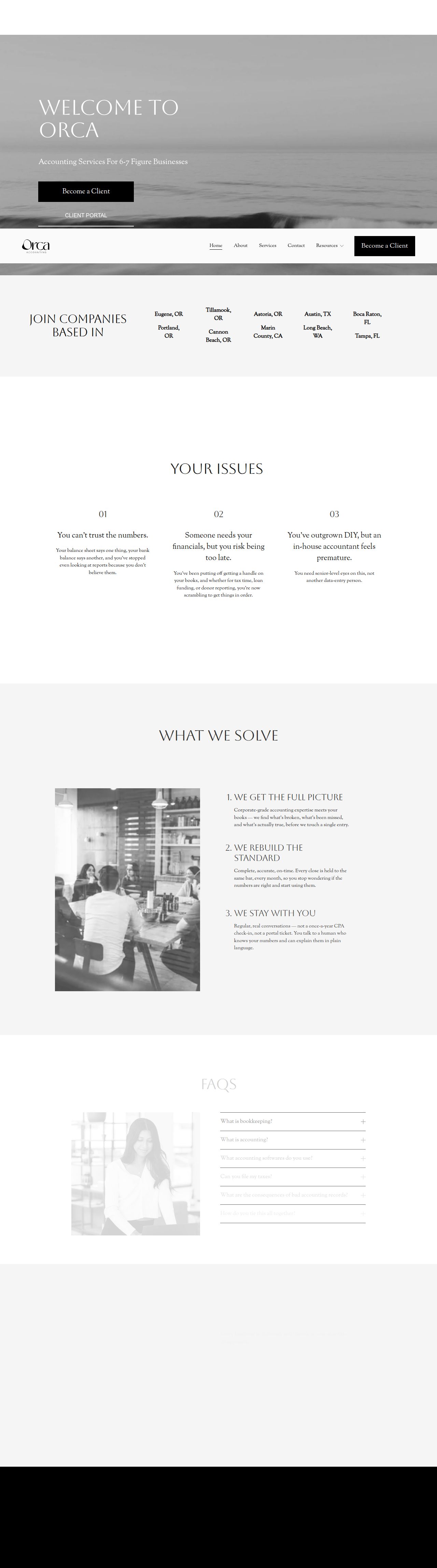 Orca Accounting's site as it was sampled
