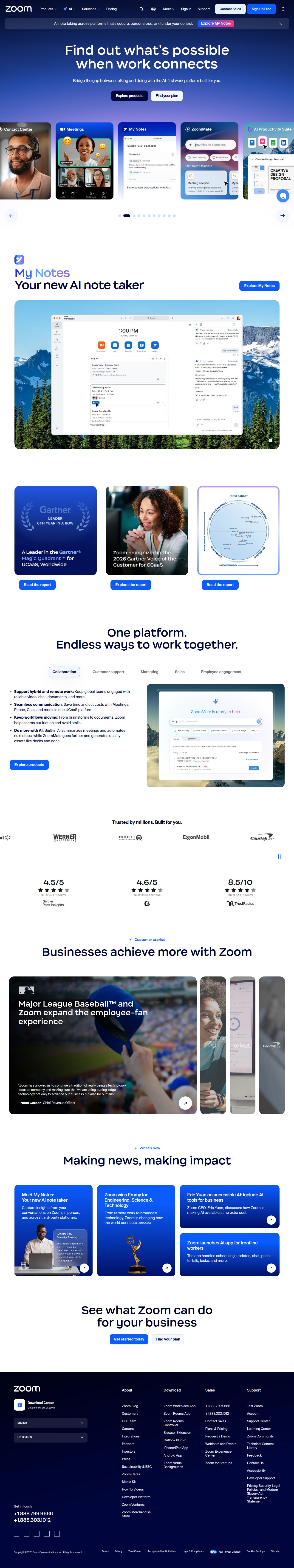 Zoom's site as it was sampled